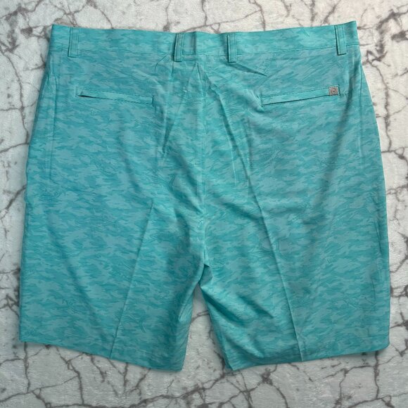 NEW PETER MILLAR Crown Sport Golf Shorts Men's 40 Waist Blue Game Fish Pattern - Picture 8 of 8